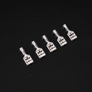 .3带刺插簧B1 1型.5平连带插簧锁扣端子公母6.3带刺6连方体端子公