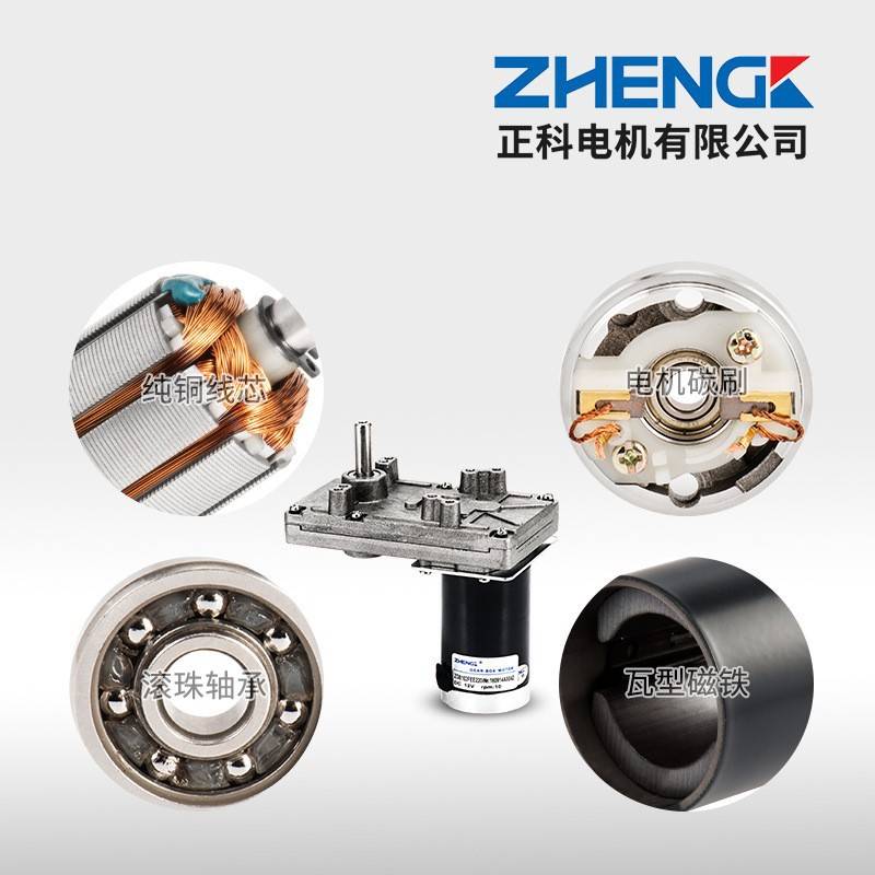 ZGB102FEE 正科电机偏心微型高速马达涡轮蜗杆直流减速电机12V24V