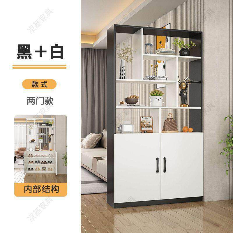 简约时尚单面玄隔断柜门入见详情厅遮柜门屏风间厅柜挡柜一体组合