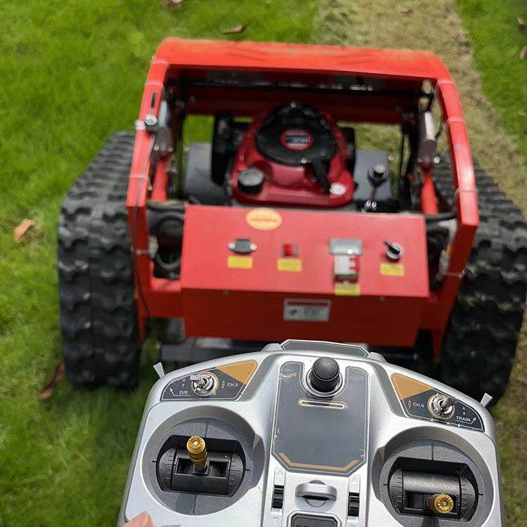 小型遥控碎草机园草坪修剪除草设备草田公地杂履带式草RYU割机