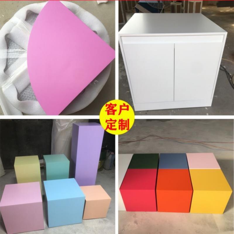 方形展台展示652柜装地长台直播站台模特底座摄影烤漆展示台服店