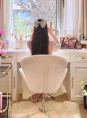 梳书房电脑女生卧室化椅妆椅妆凳天鹅YMF椅客衣厅阳台帽间旋转休