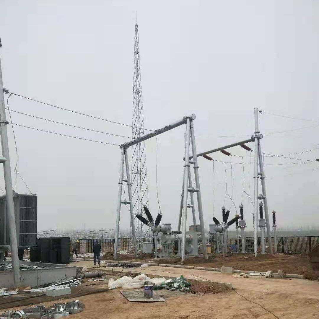 变架GJ-02电站构架升压站龙门架实体工厂作安装构避雷针制设备支