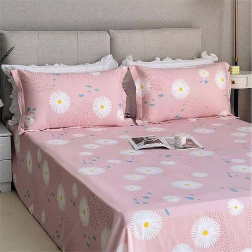 床冰丝纤维儿童ZUU枕床单套卡通印竹花可水洗三件套上用品学生床