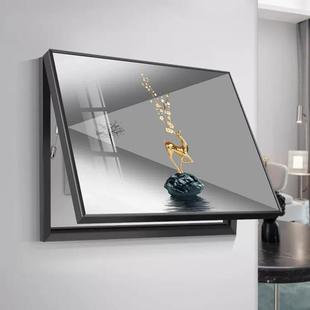 电表箱饰画2免025年新款 遮挂挡al202303打孔轻奢配电箱盖板开关盒