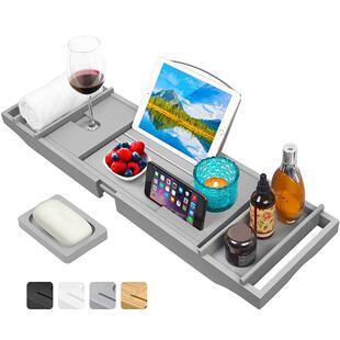 现货竹浴缸架卫生间物置可伸缩缸架酒店民宿浴缸545置物浴浴架缸