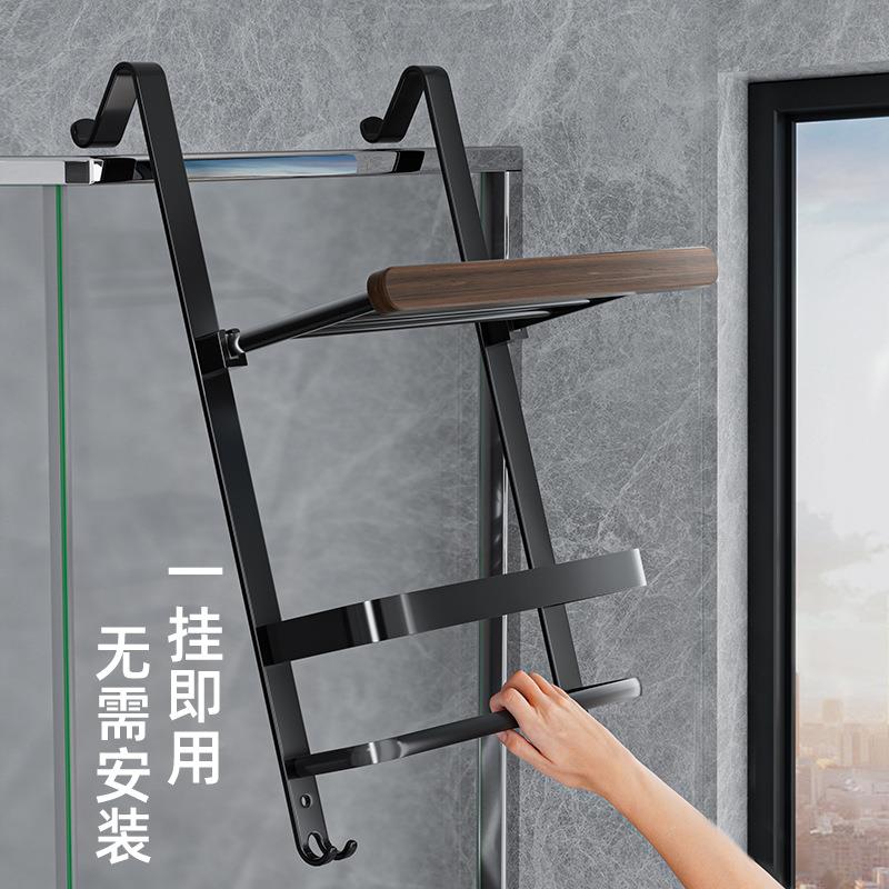 生间毛巾架免打孔浴室洗卫纳手间淋浴房毛置物架收挂-1060架巾浴