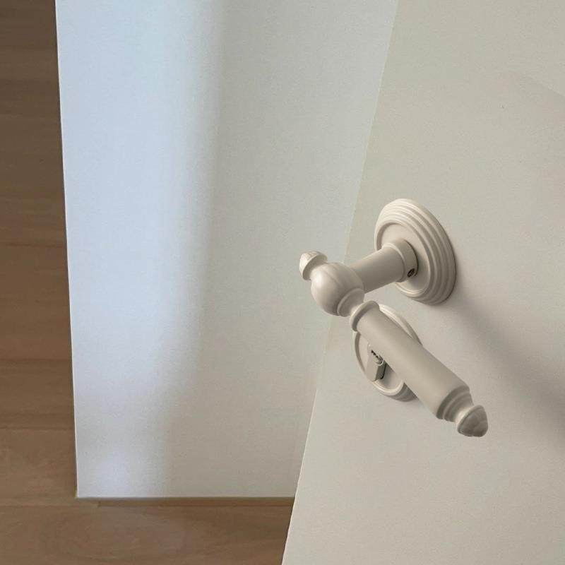 把法式奶油风门锁卧室鹅吸蛋分体锁室内磁轻奢四款米白静音房门门,基础建材,机械门锁,淘宝优惠券,粉丝福利购,淘宝优惠卷