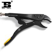 波斯发黑圆咀圆嘴大力钳10寸夹持夹具固定钳子