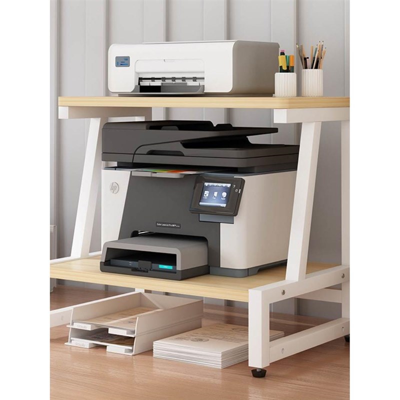 7Y桌面a上双层打印机置物架落地多层小型打印机办公文件收纳整理
