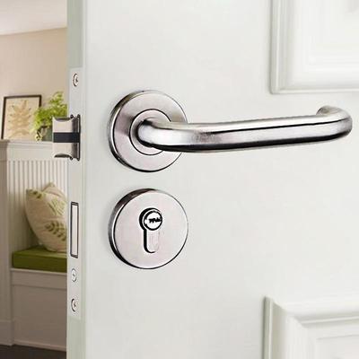 基亚US304不锈钢分体工程门锁卧室卫生静间音S锁门JY017锁酒店房