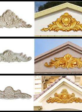 水外泥三角别墅塑料板模板浮雕挂花件墙装饰山花模LEZ具立混凝雕