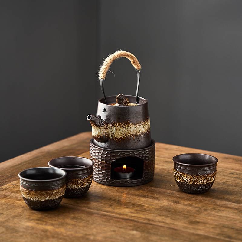 陶瓷温茶炉暖茶炉茶具套装煮茶炉蜡烛加热温茶器茶水保温围炉煮茶