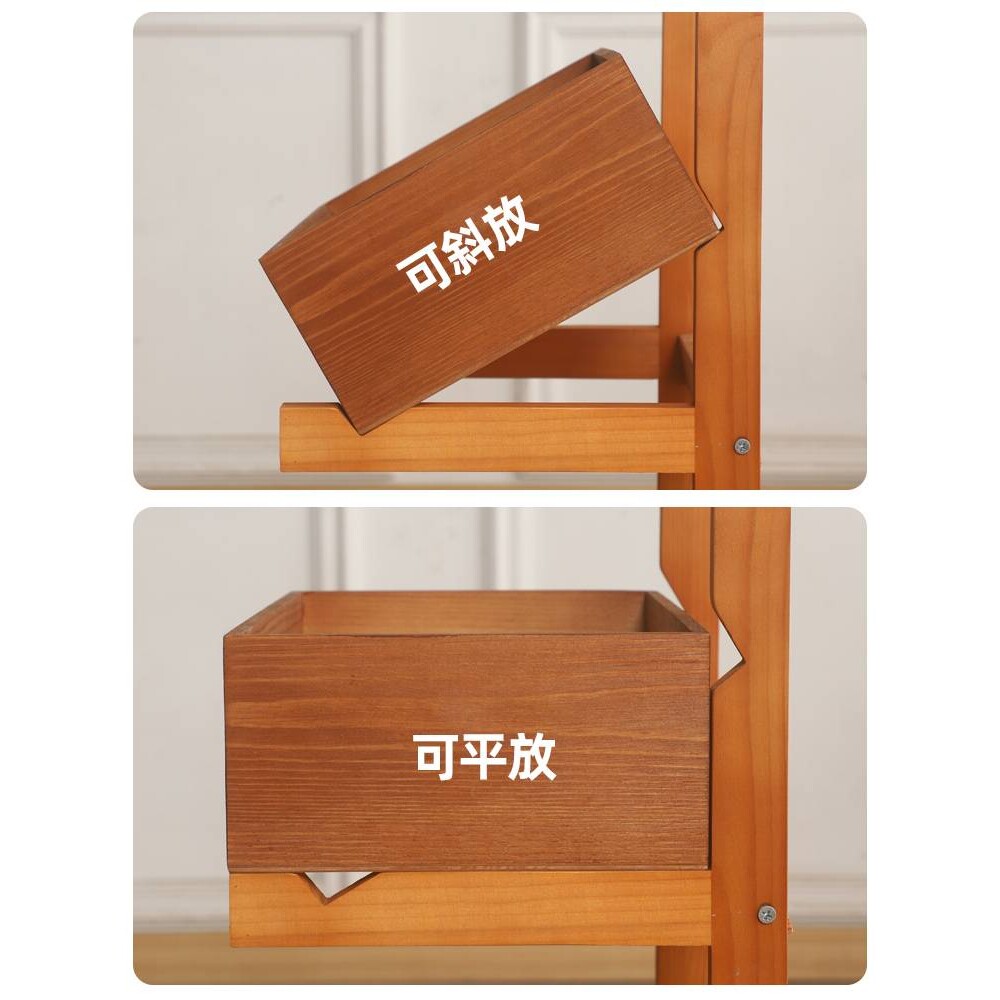 A10L实木置物架多格收纳客厅杂物陈列架餐厅厨房蔬菜木质展示架零