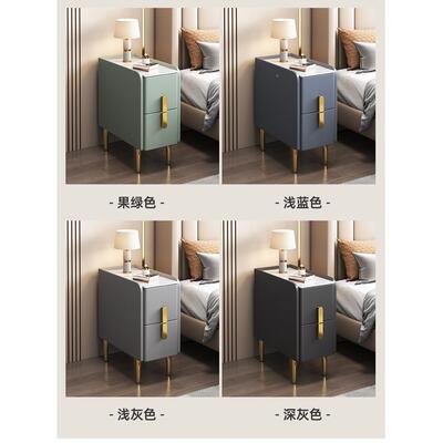 迷实木床头柜现0简约2c代m储物柜小型ALG001收纳柜你轻奢岩板超窄