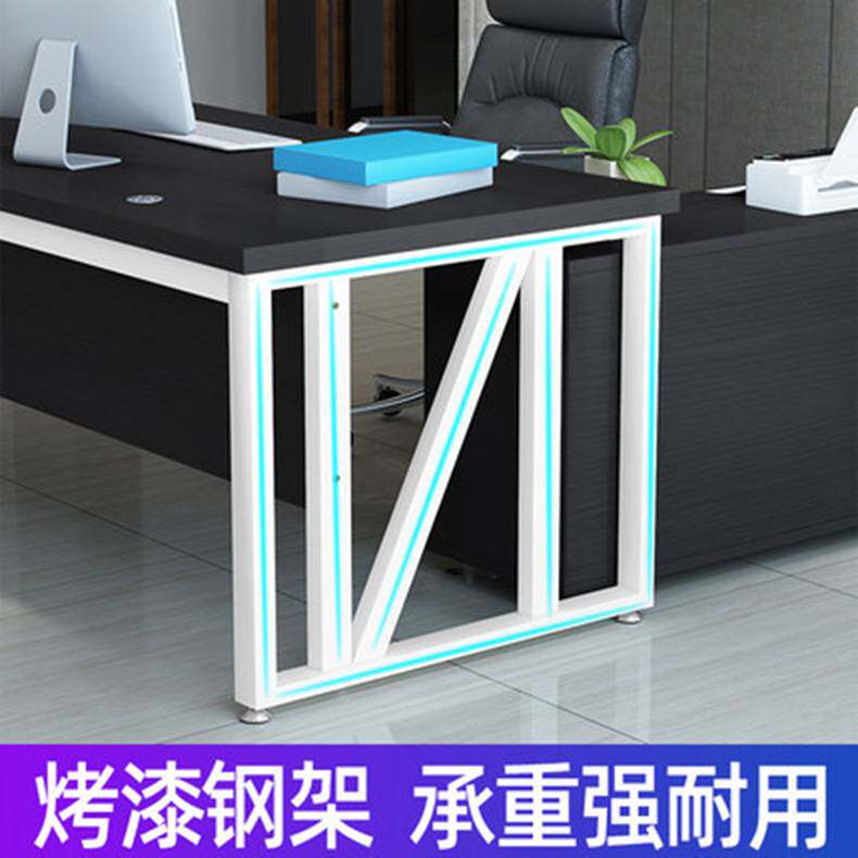 简约老板桌办公桌单人经理办公桌带柜主管电脑桌椅组合时尚大班台