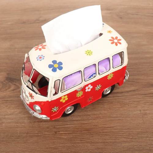 古仿真巴士模式型铁艺美工复业风创意抽盒家居酒吧餐纸厅桌1197面