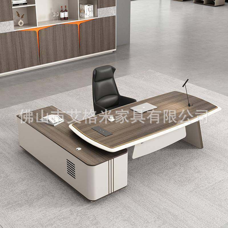 老ML01-241板奢桌办公多桌大班台办公室经理桌总轻裁桌椅组合功能