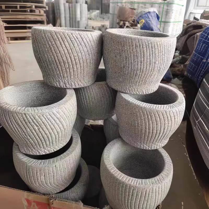 【手17314778工雕刻老青石】手工制臼子作捣蒜蒜家用石头蒜臼青器