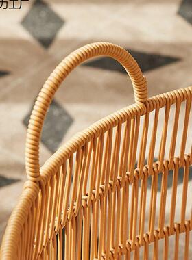 编书画收纳桶筒纸书报织塑料仿华f5D0BK藤收纳筐书房字画画大卷轴