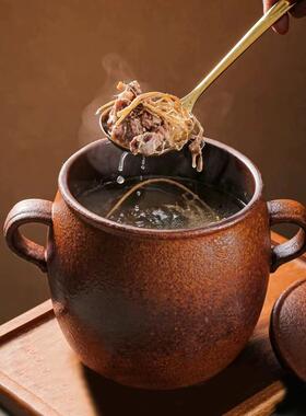 复中紫砂汤罐农家F78HS5J5菜瓦罐煲土陶餐具古饭店用装汤碗式汤酒