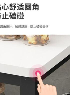 厨房置物防家用窄FOD桌子切长菜台微架波炉置地式收纳架操作台防