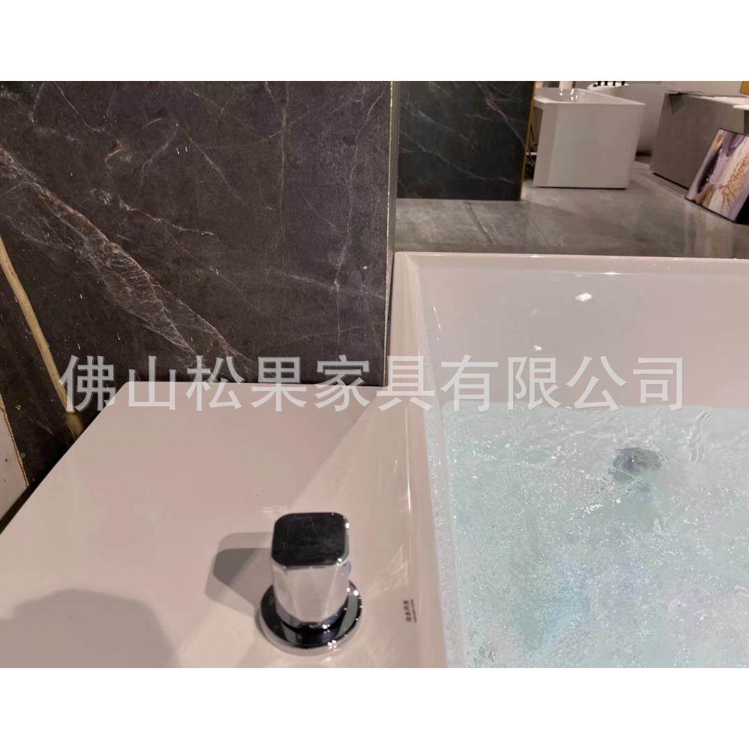 非标功能浴缸角方形85直角长形方加泡深深泡气按直摩冲浪三面裙浴