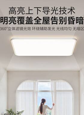 现代简约大气客厅吸顶灯无缝隙护眼高亮家用主灯超薄中山灯具578L