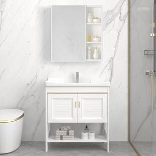 落柜洗手盘柜地组合小户洗漱台工程酒型店144卫生间简太易空铝浴