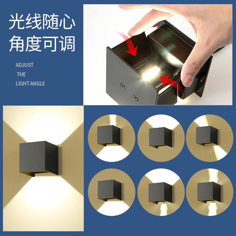 灯人体感应壁楼梯楼道过道水走门廊灯接线户外防别835墅庭院入户