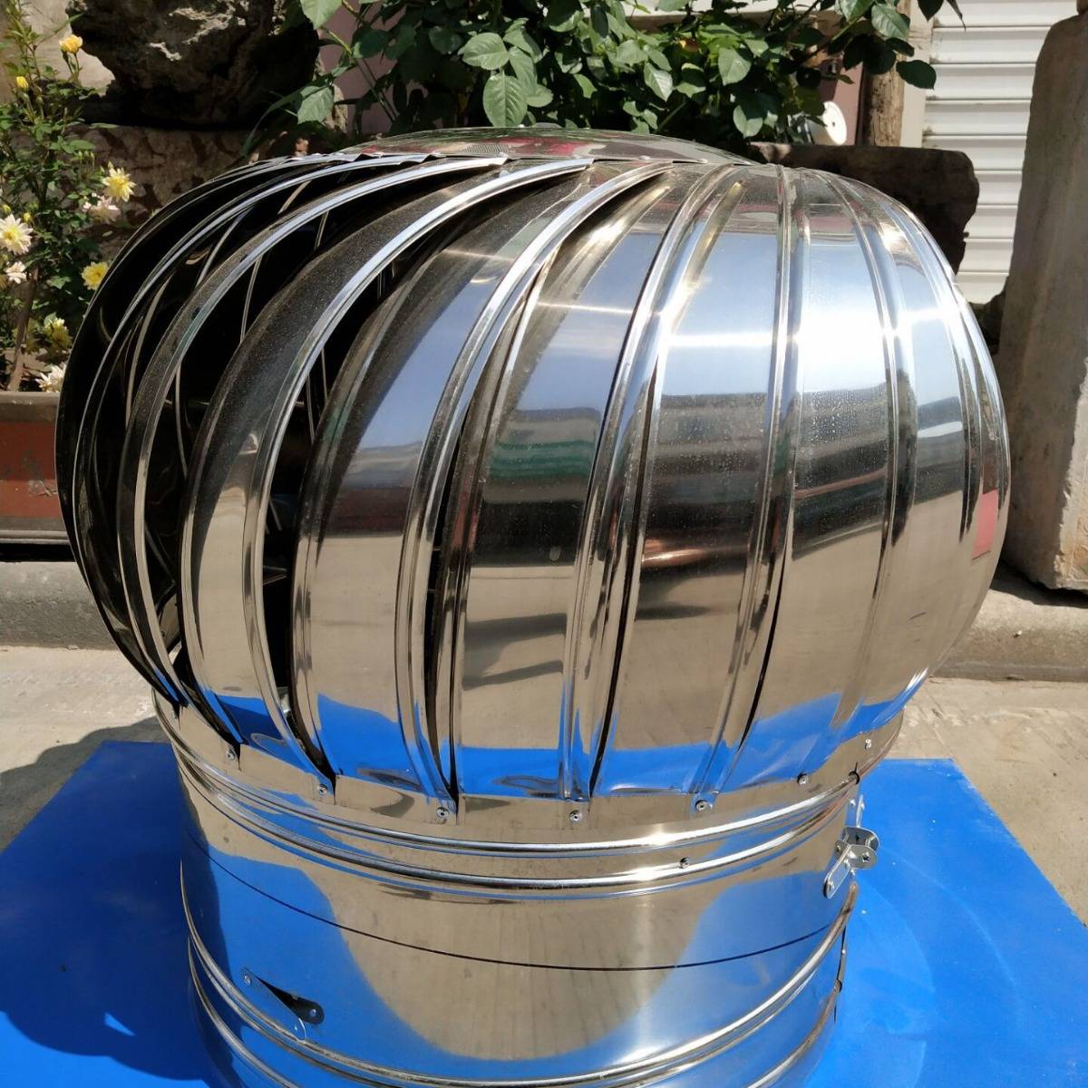 山东600型无动力风帽不锈钢屋顶通风器换气扇节能室外换气风机防