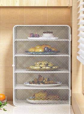 盘用品多层剩菜备纳剩饭家用菜盒子柜放装厨房置物架配菜收XAN架