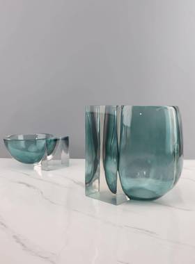 新式创意简0006约树脂花客器摆件设样板房间厅茶几电中视柜家装居