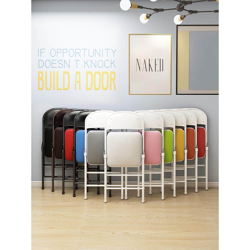 众之简易凳靠背子椅子家用折叠椅便携餐椅子亿办公椅会桥牌椅议椅