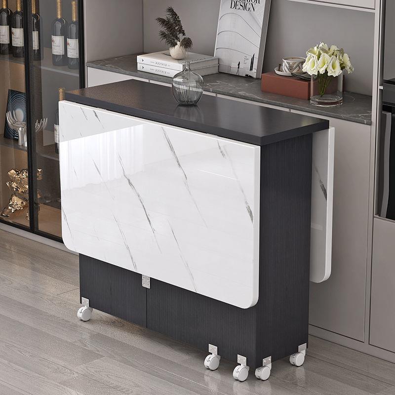 折叠餐租桌户家用小型简易多能移动长方形房吃饭小桌子工厂功货源