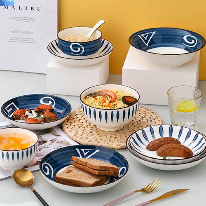 6-1人家ZS628457用碟套装式创意饭碗菜0盘组合日学生宿舍碗盘碗餐