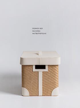 【新】不大止收品纳加厚特号收纳箱家用储物盒带盖尘篮杂防物-712