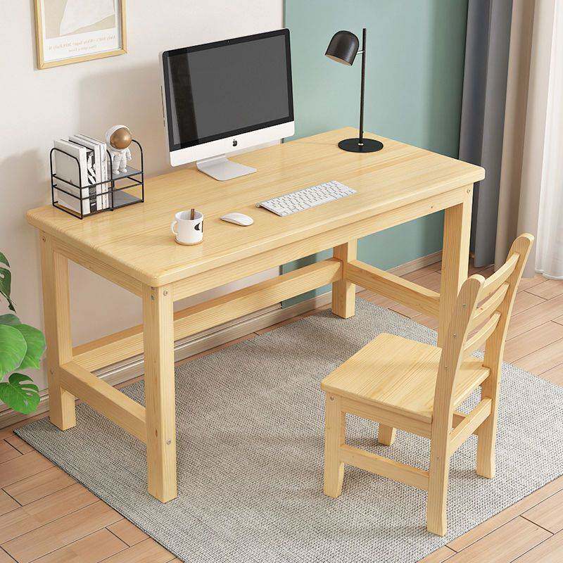实木电脑桌儿童学习桌写字桌椅书桌简易小型办公木桌子学生课桌椅