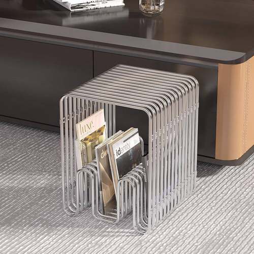 总S裁办公书室桌书面架不锈钢高档杂架书架创意多功能杂志志架