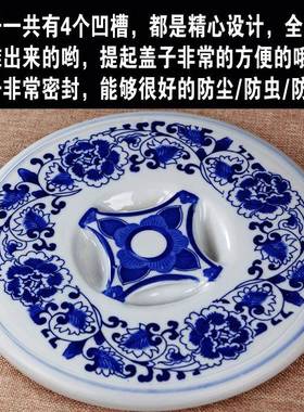 20FEL0斤装腌陶瓷米缸大斤米桶家用50斤带盖密封储物罐缸菜油缸水