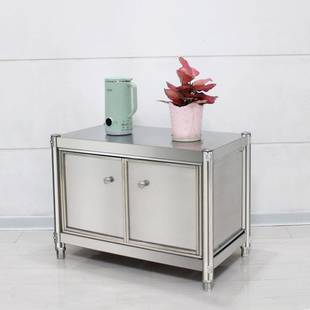 架储物架烤架式 10256464不锈钢带高柜门微箱波炉收纳双置物架层落