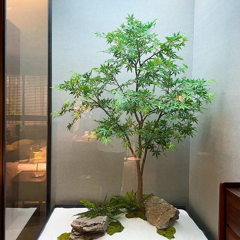 仿计真枫叶树大型绿植室内设饰假树橱窗造景红枫树1鸡爪青枫树槭