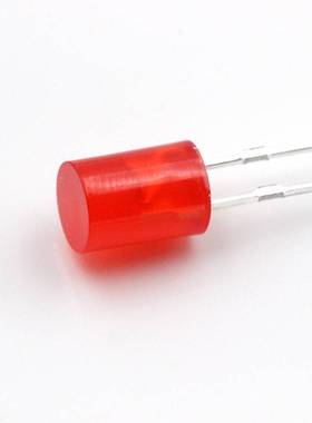 发光二极管LEDF5/5mm平头带色长脚无边红光黄绿光直插LED指示灯珠