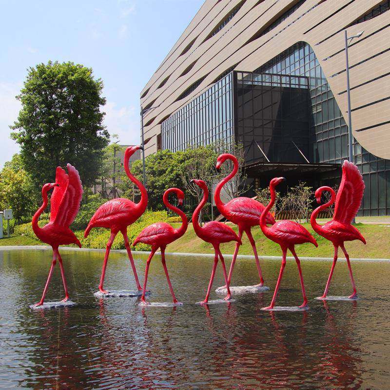 真动婚物雕火烈鸟装饰火烈鸟品庆仿道具户外花园林庭院景塑观玻璃,家居饰品,户外/庭院摆件,淘宝优惠券,粉丝福利购,淘宝优惠卷