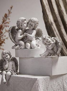 意法式天使摆件丘复比特人创雕塑客厅酒EEM柜桌物面摆设古装饰工