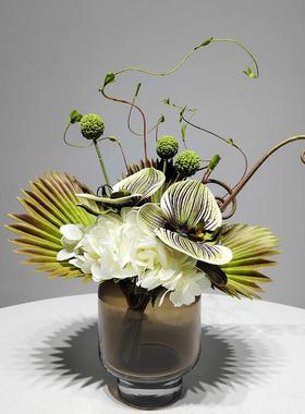 轻奢仿真花艺商务K酒店T餐桌茶几a6HN2Xer客吧台洽谈桌厅面V家居