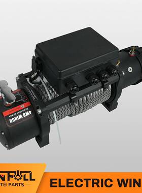 12000LBS 钢丝绳绞盘 12v 24v直流电动绞盘吊机 越野设备