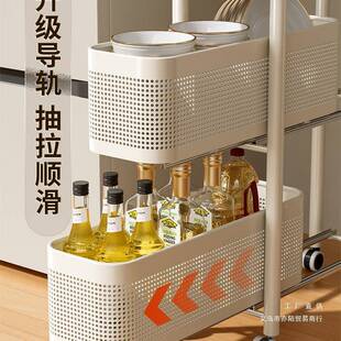 纳夹缝F98T766H置架用厨房缝物隙收家架窄柜厕所冰箱侧小推车夹缝