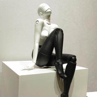 代简约现空山机间女神树脂雕塑摆件酒店别QZ A144墅样板厅桌面软