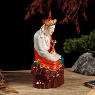 景德镇无语佛陶瓷雕塑摆件博物馆周边文创沉思罗汉中式旅游纪念品
